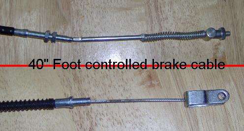 Foot Control Brake Cable