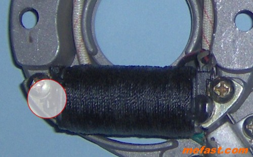Red shows start of coil winding