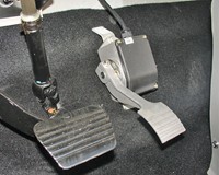 Foot operated ,accelerator and brake