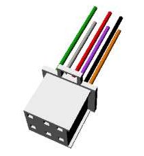 CT-611B9 6 pin molex connector